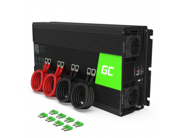 Įtampos keitiklis iš 12V į 220V 3000 6000W Green Cell